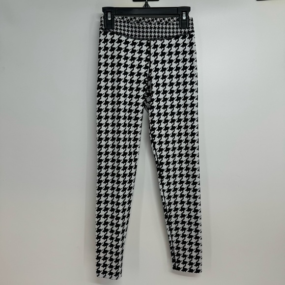 NWT adidas Ivy Park Big Girls Nina Tights Houndstooth Size S black White New - Picture 3 of 16